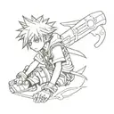 sora from kingdom hearts tattoo design idea