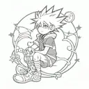 sora from kingdom hearts tattoo design idea