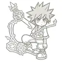 sora from kingdom hearts tattoo design idea