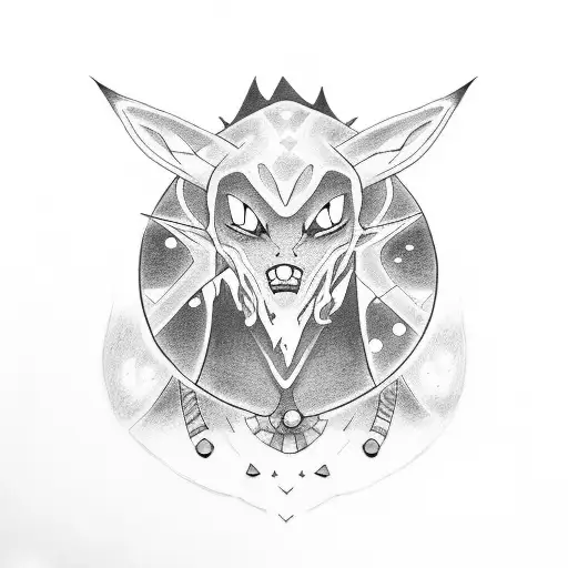 Alakazam pokemon tattoo design idea