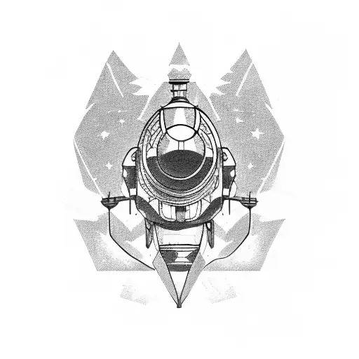 cowboy bebop space ship tattoo design idea