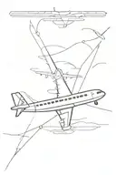 aeroplane to some other representing tattoo design idea