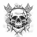 Skull tattoo design idea