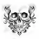 Skull tattoo design idea