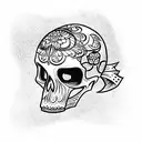 Skull tattoo design idea