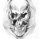 Skull tattoo design idea