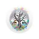 Tree of Life, family of three, wolf, viking, my little pony tattoo design idea