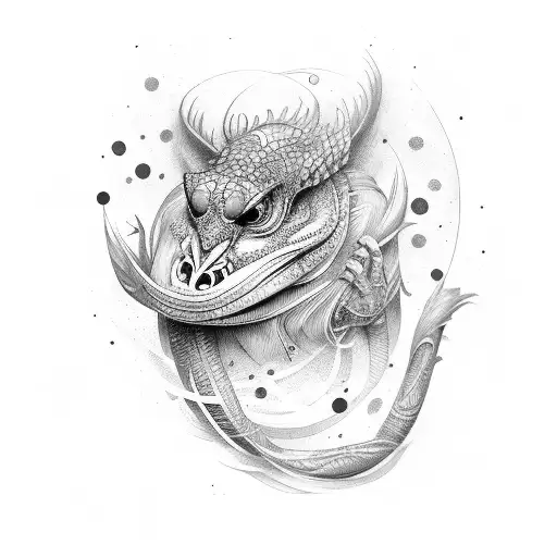 magere hein met een zwaard en vleugels  tattoo design idea