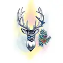 Whitetail Deer tattoo design idea