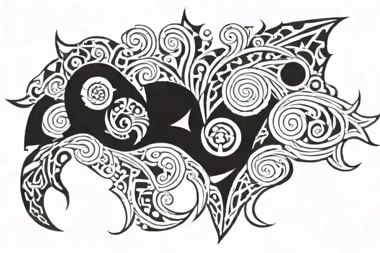 Pectoral tattoo design idea