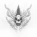 i'm swimming in the smoke, of bridges i have burned tattoo design idea