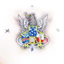 four soldiers, one Spanish, one Portuguese, one Brazilian and one Russian. They are fraternizing tattoo design idea