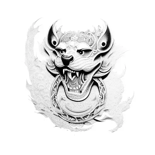 Foo Dog tattoo design idea