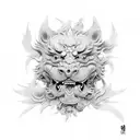 Foo Dog tattoo design idea