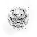 Foo Dog tattoo design idea