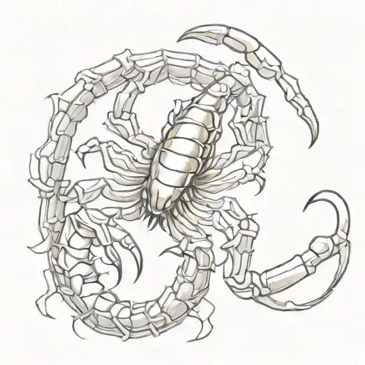 scorpion patch work arm tattoo design idea