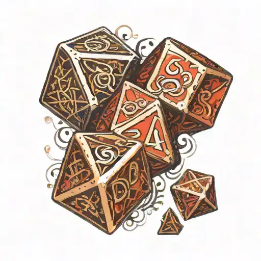 dnd tattoo dice tattoo design idea