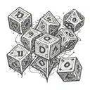 dnd dice symbolizing the gamble tattoo design idea