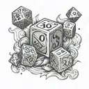 dnd dice symbolizing the gamble tattoo design idea