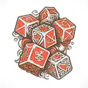 dnd tattoo dice tattoo design idea