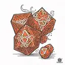 dnd tattoo dice tattoo design idea
