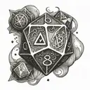 dnd d20 dice tattoo design idea