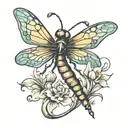 Spinning Top Scorpion Dragon Fly like a butterfly tattoo design idea