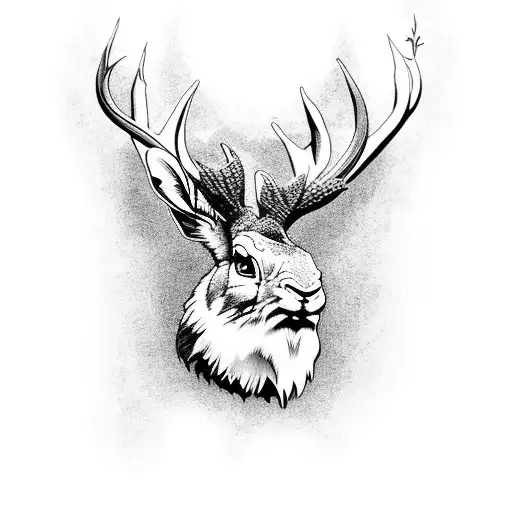 jackalope tattoo design idea