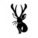 jackalope tattoo design idea