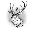 jackalope tattoo design idea