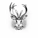 jackalope tattoo design idea