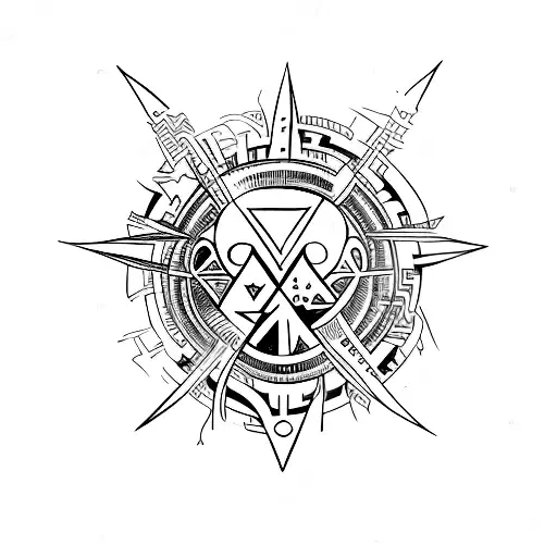 Hermetic teachings alchemical symbols tattoo design idea