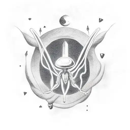Alien Abduction tattoo design idea