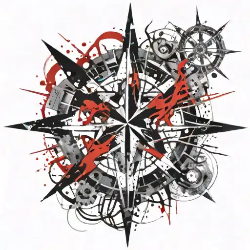 chaos star tattoo design idea