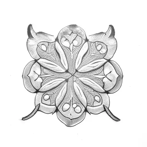 4 leaf clover patch tattoo design idea