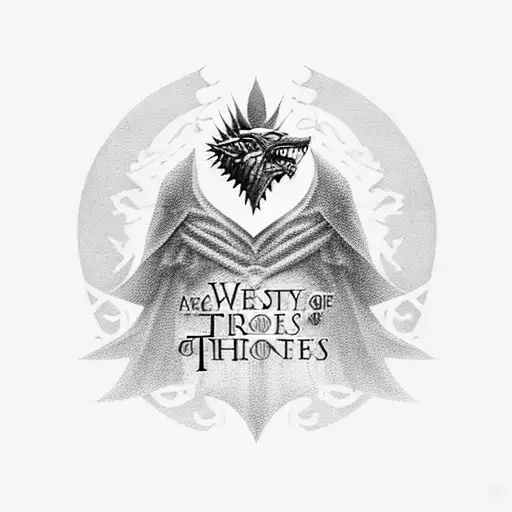 A quote from Game of Thrones written in elegant calligraphy tattoo design idea