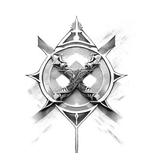 Assassin's Creed ankh cross tattoo design idea