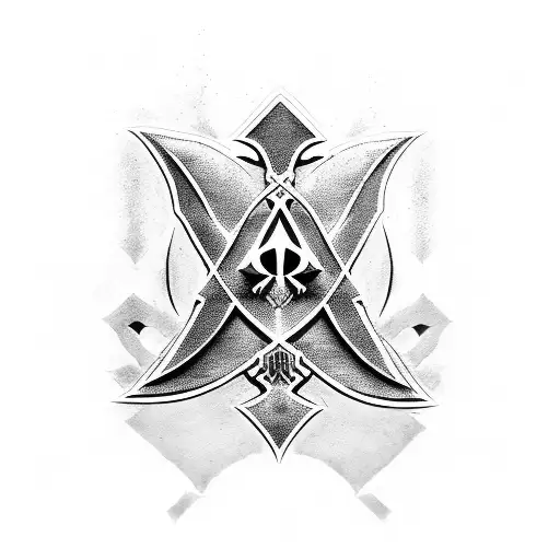 Assassin's Creed logo Ankh cross tattoo design idea