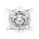 quantum entanglement formula, between a prism similar to that of pinkfloyd tattoo design idea