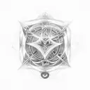 quantum entanglement formula, between a prism similar to that of pinkfloyd tattoo design idea