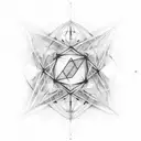 quantum entanglement formula, between a prism similar to that of pinkfloyd tattoo design idea