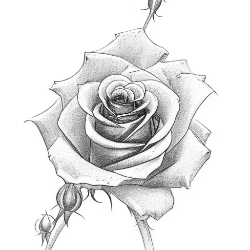 a cross surrounded by an overgrowth of 8 roses and each rose has a spy for a name  tattoo design idea