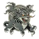 wolf and dragon tattoo design idea