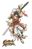gintama red blood tattoo design idea