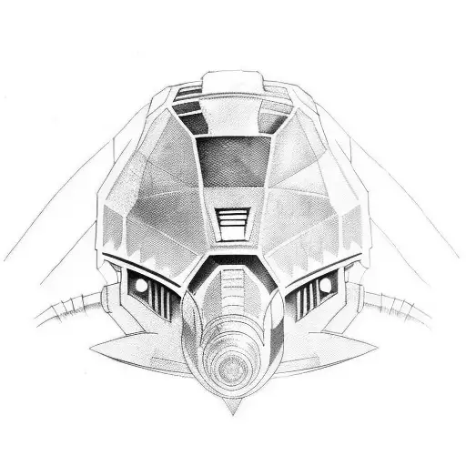 Predator's  Helmet tattoo design idea
