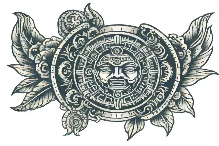 Mayan calendar tattoo design idea