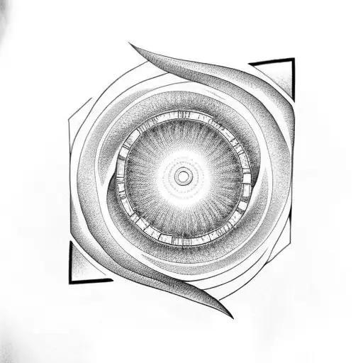 fibonacci spiral for shoulder and arm  tattoo design idea