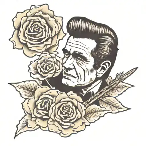 Johnny cash tattoo design idea