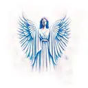 angel protector tattoo design idea
