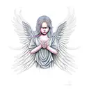 angel protector tattoo design idea